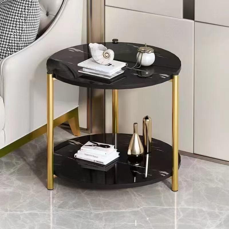 Black Round Side Table