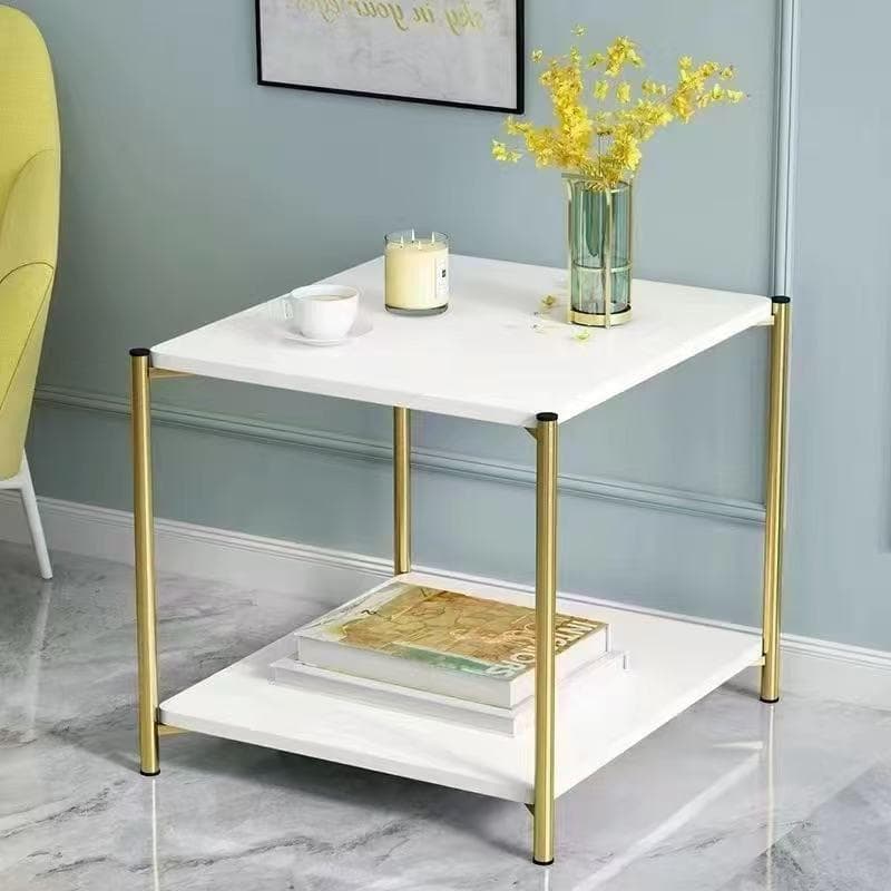 White Round Side Table