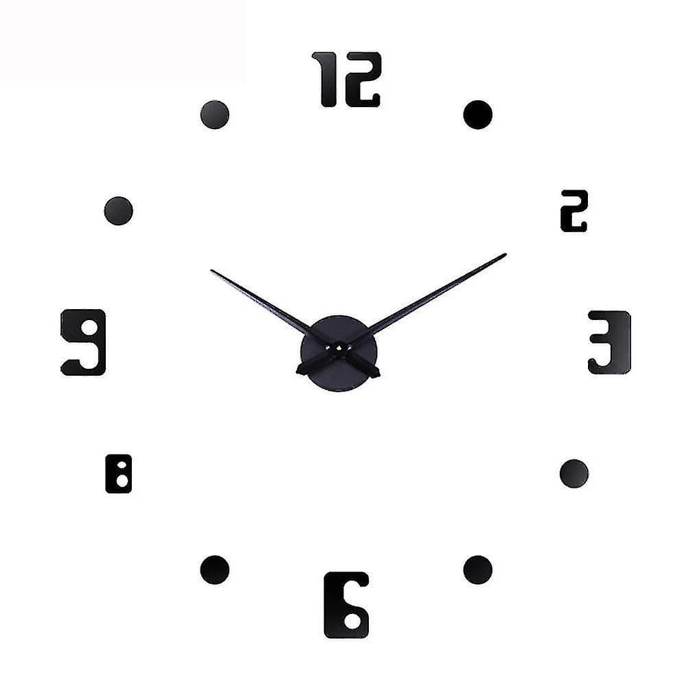 DIY 3D Wall Clock – Black Numbers