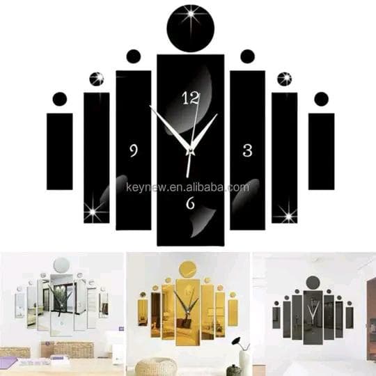 Mirror Bars 3D Wall Clock