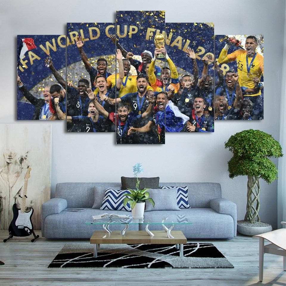 France World Cup 2018 – 5-Panel Canvas