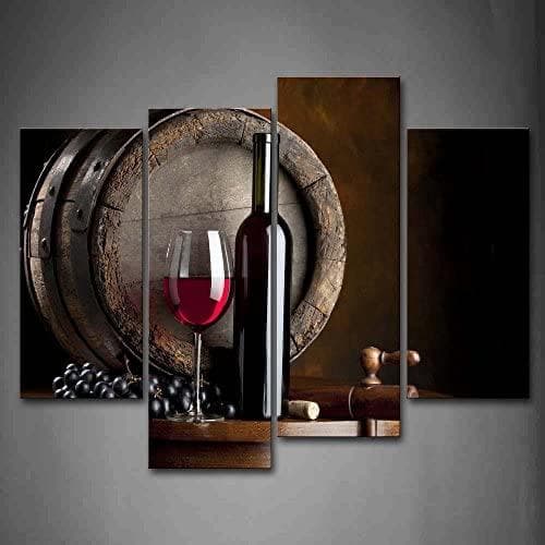 Wine Barrel Cellar – 4-Panel Canvas